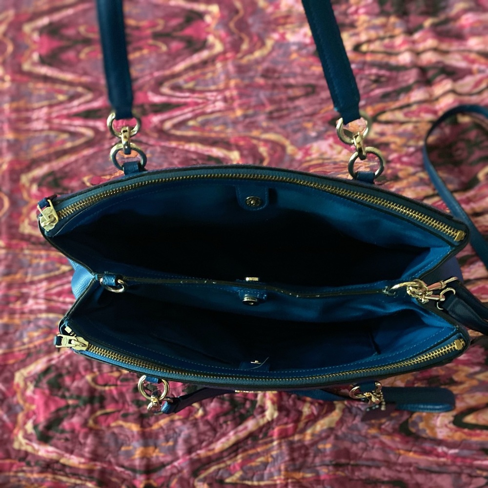 Coach Crossgrain Christie Leather Blue Originally $444 - Picture 5 of 5
